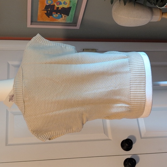 Women's Polo Beige Cap Sleeve Summer Sweater NWT - Picture 4 of 7